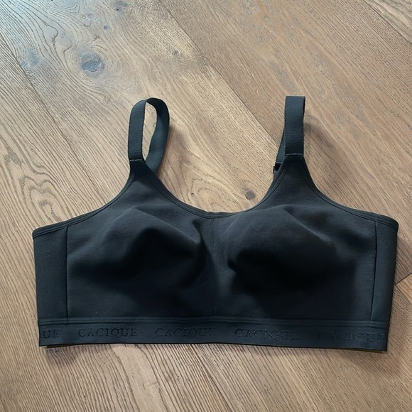 Cacique Cotton LL NW Scoop Black Bra No Wire
Size 42DD - Picture 6 of 13